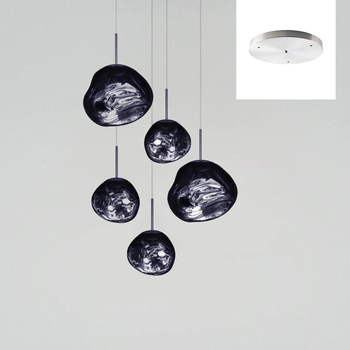 Multi Lava Round Chandelier