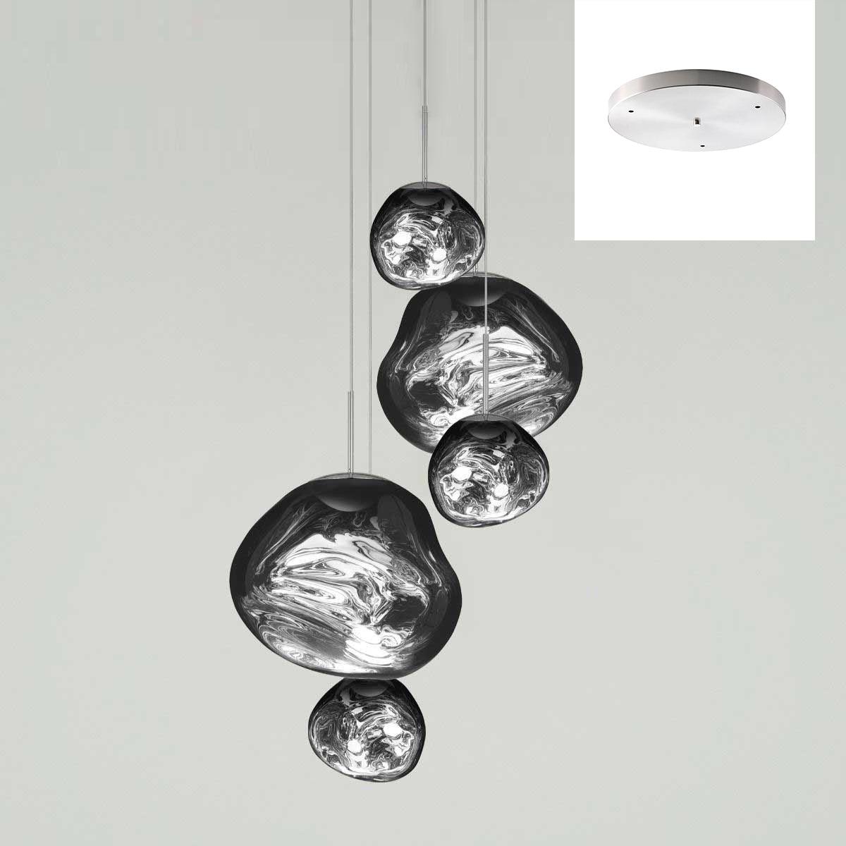 Multi Lava Round Chandelier
