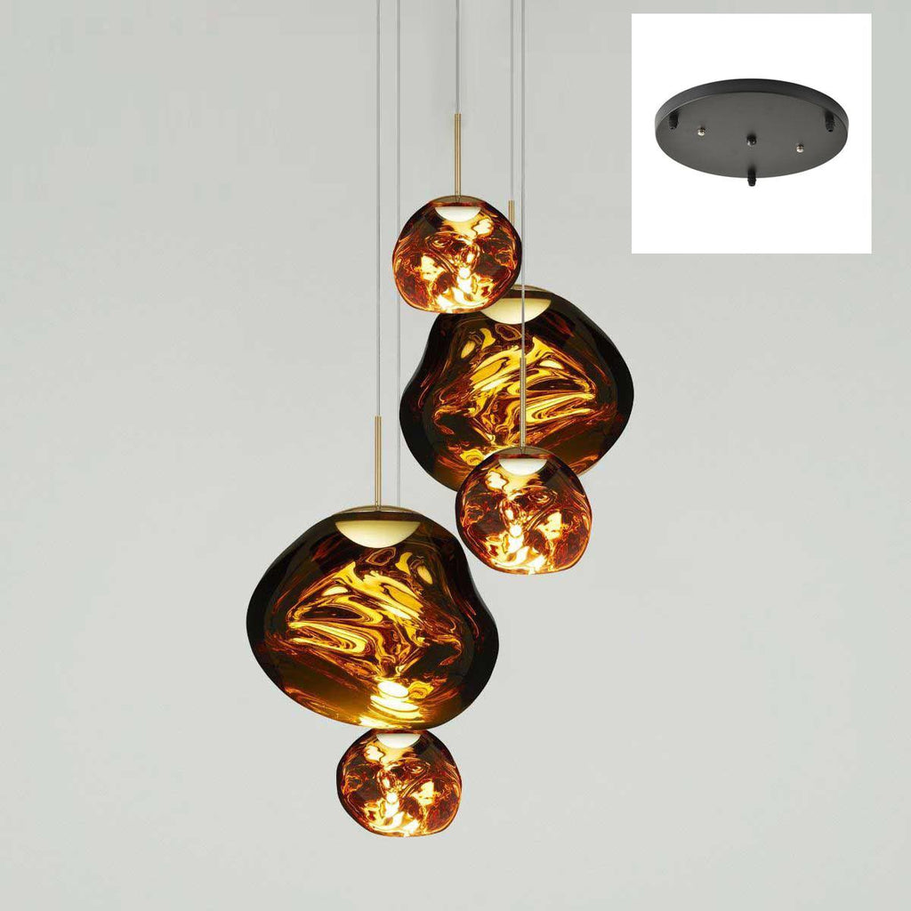 Multi Lava Round Chandelier
