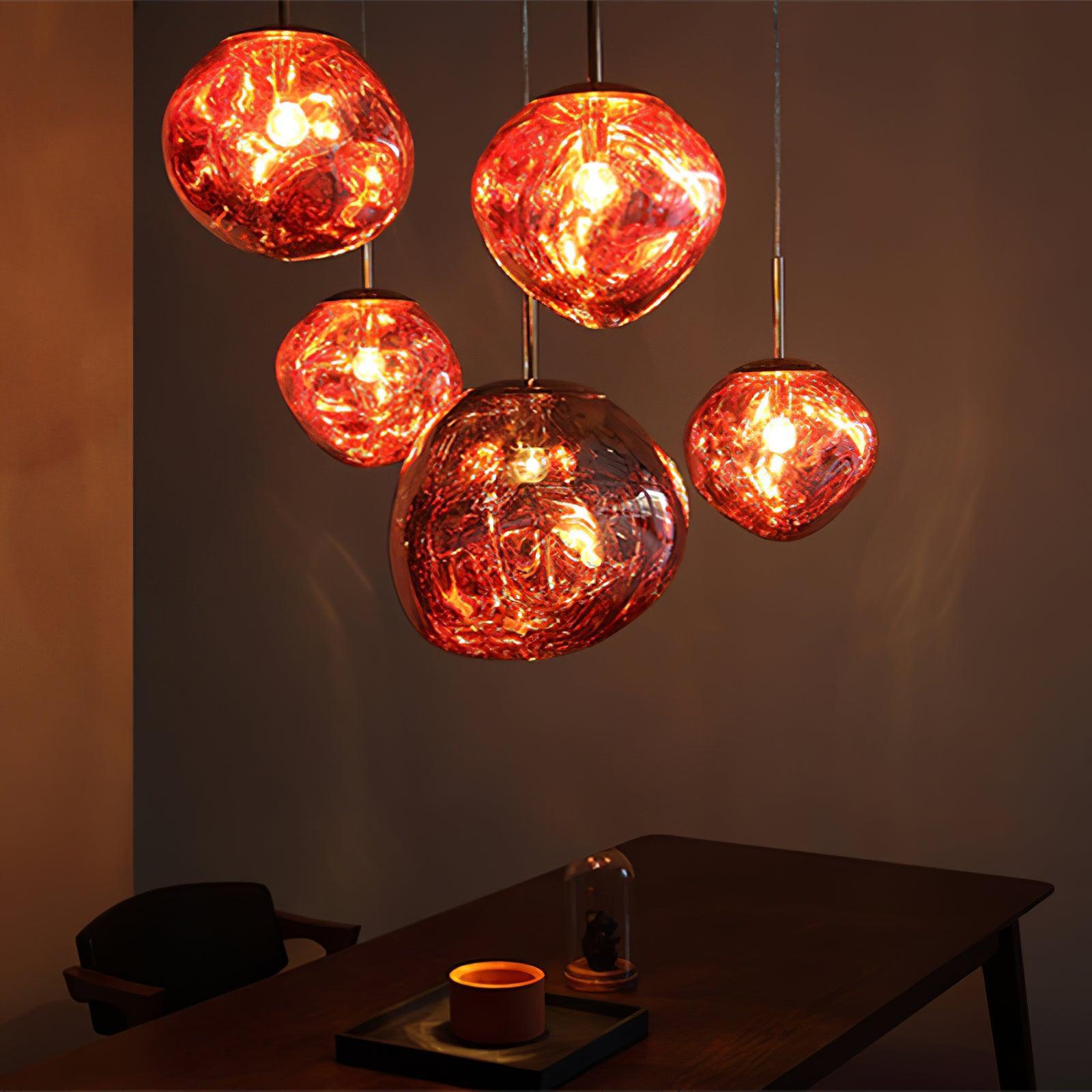 Multi Lava Round Chandelier