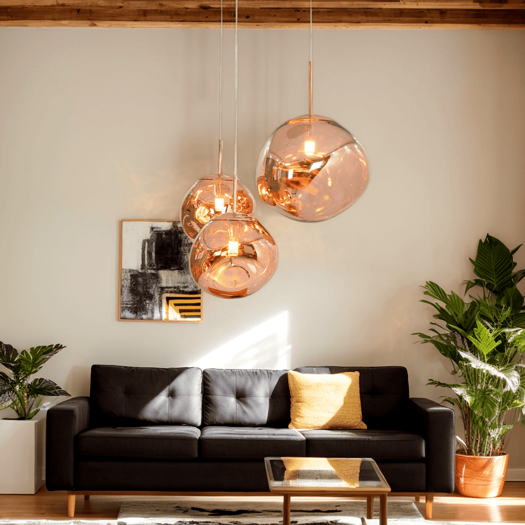 Multi Lava Round Chandelier