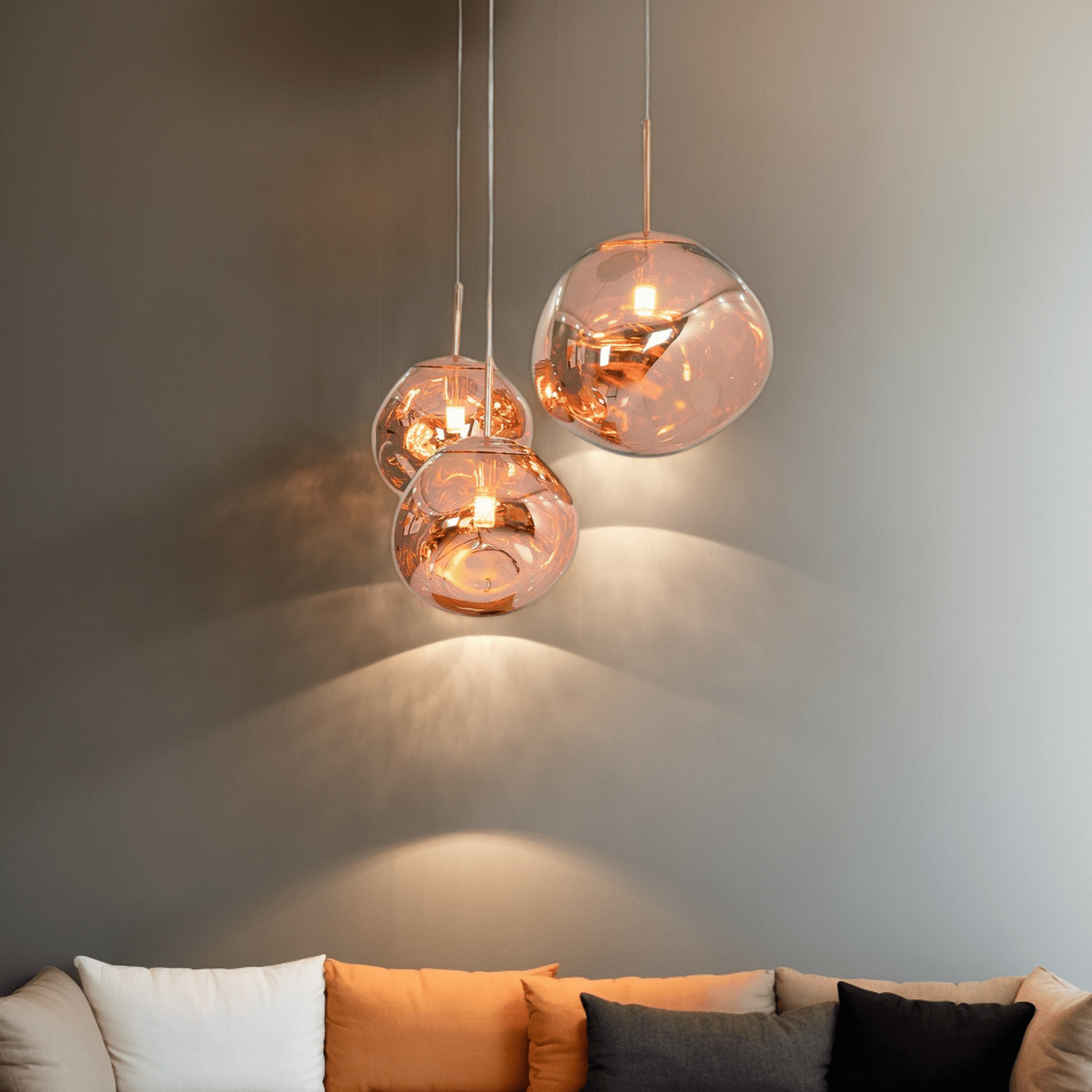 Multi Lava Round Chandelier