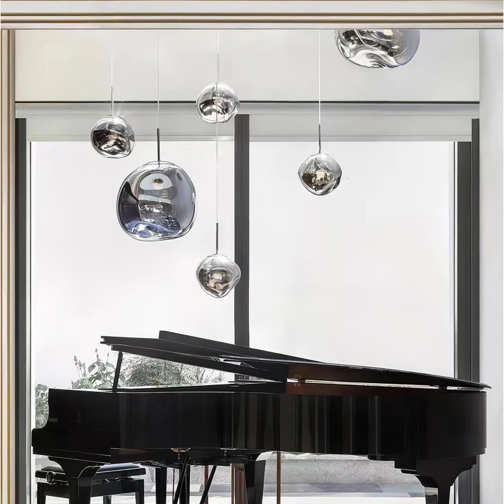 Multi Lava Round Chandelier