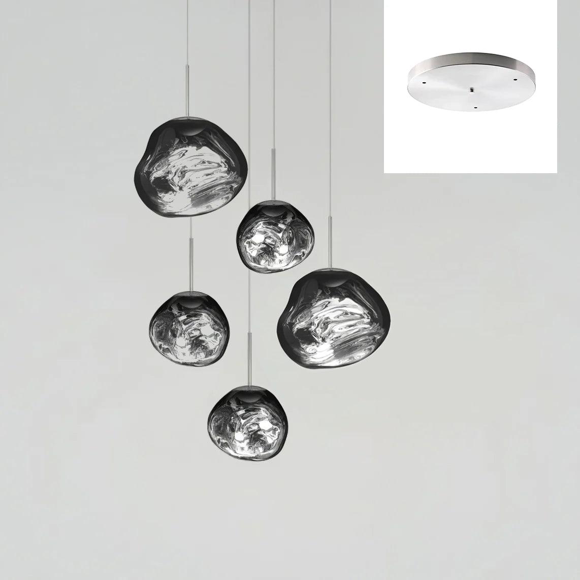 Multi Lava Round Chandelier