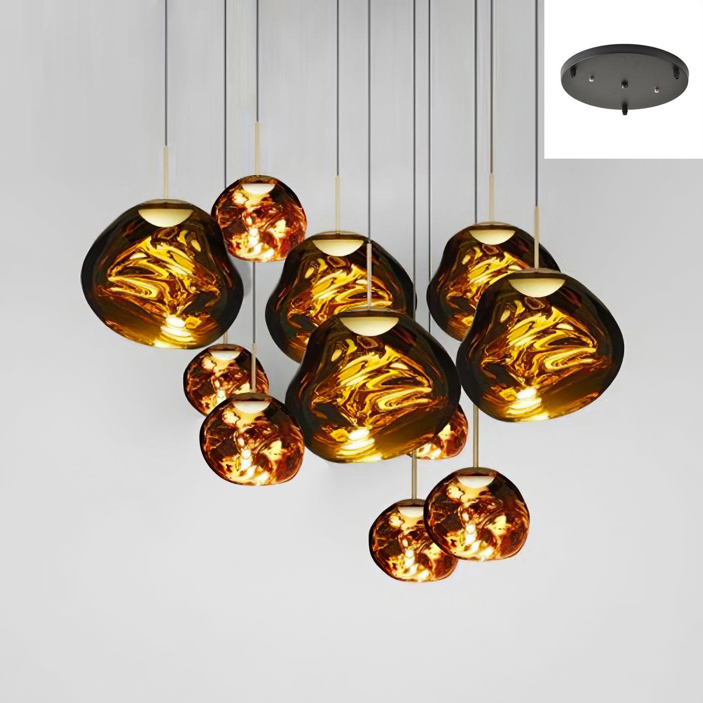 Multi Lava Round Chandelier
