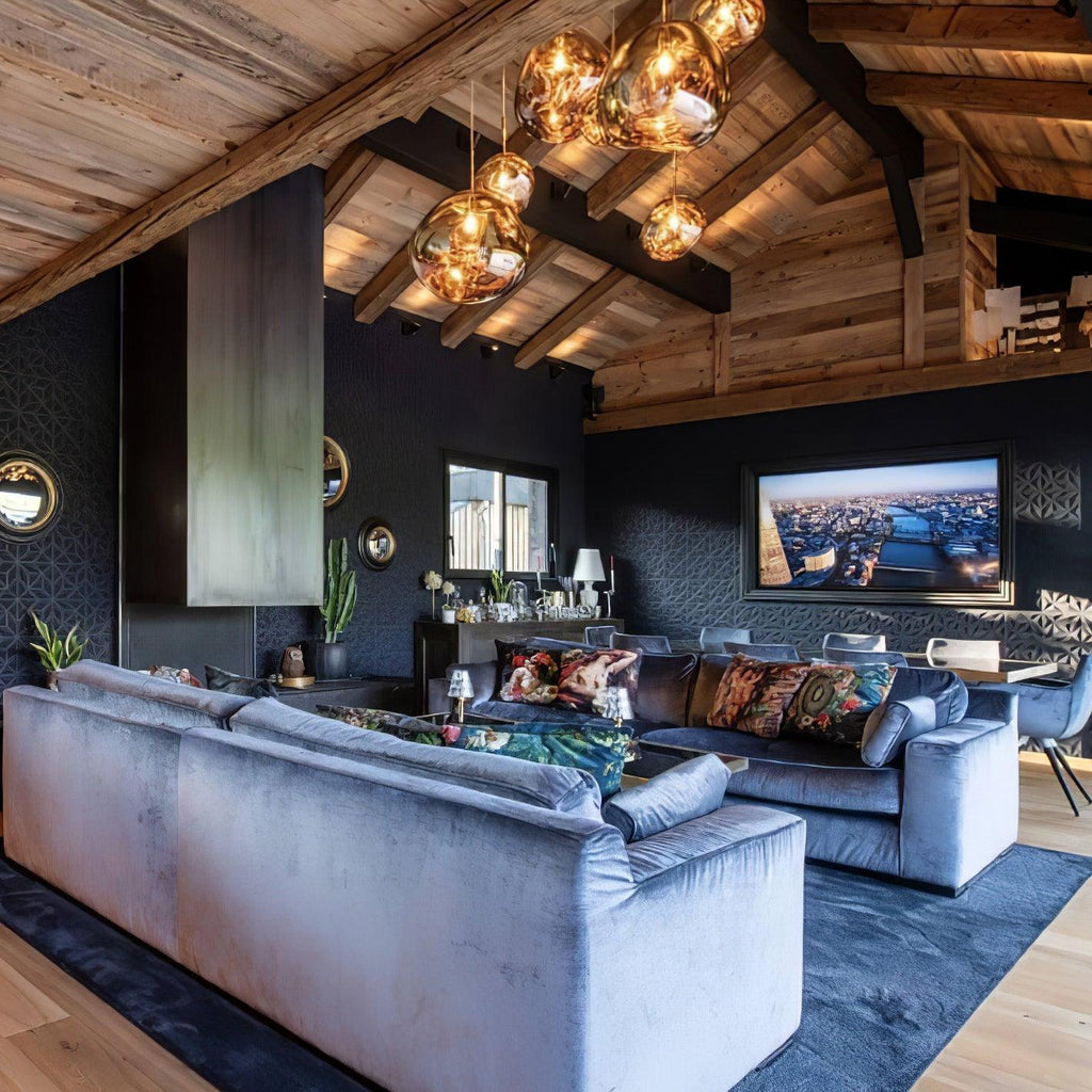 Multi Lava Round Chandelier