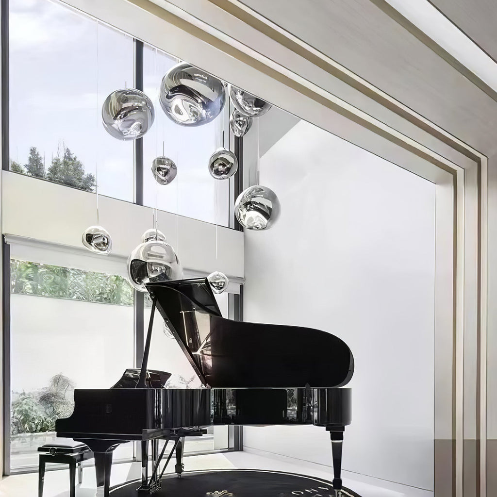 Multi Lava Round Chandelier