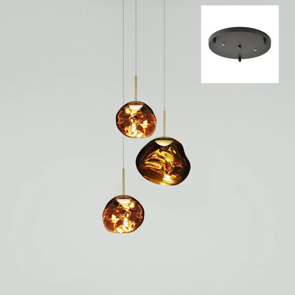 Multi Lava Round Chandelier
