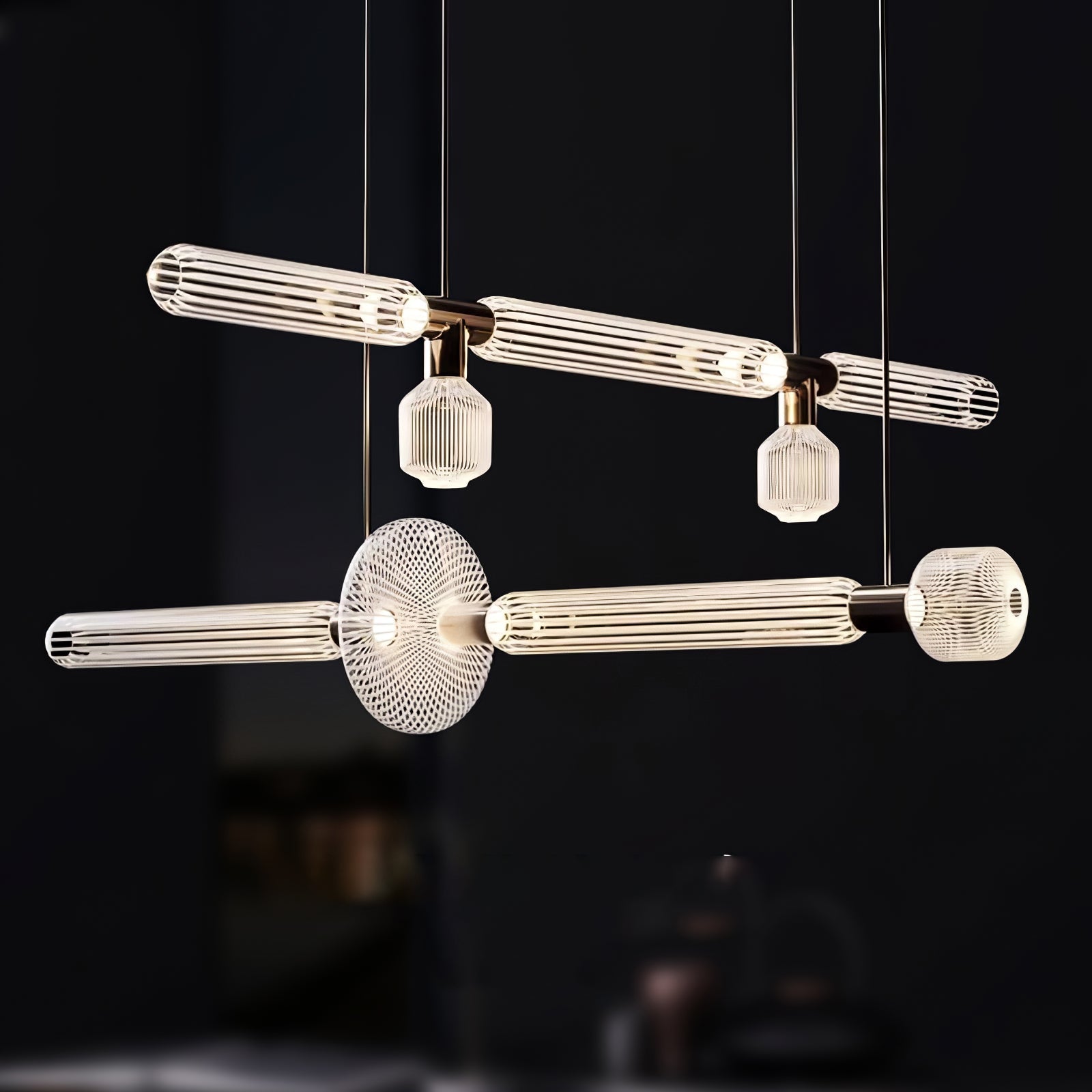 Multi-tube Glass Pendant Light