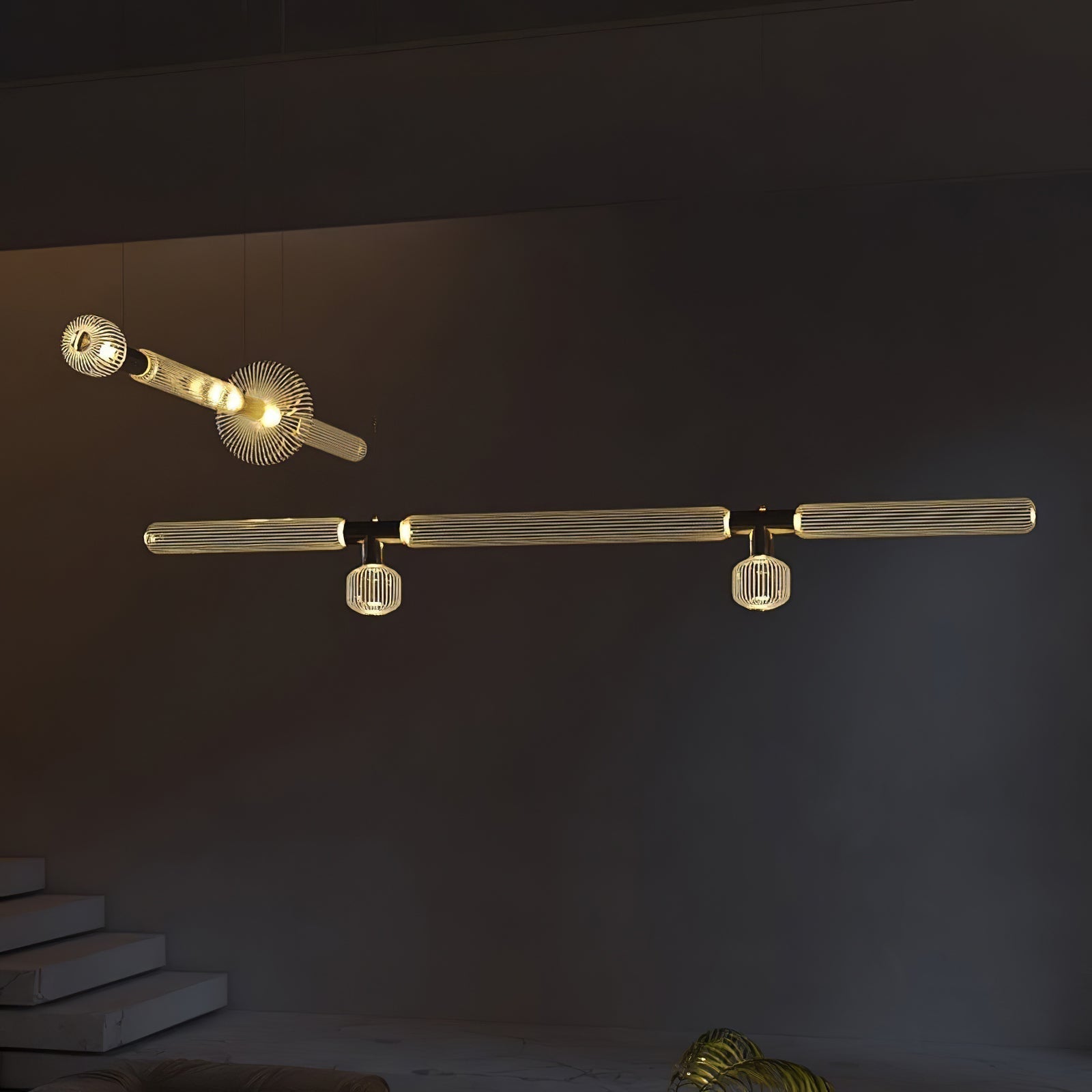 Multi-tube Glass Pendant Light