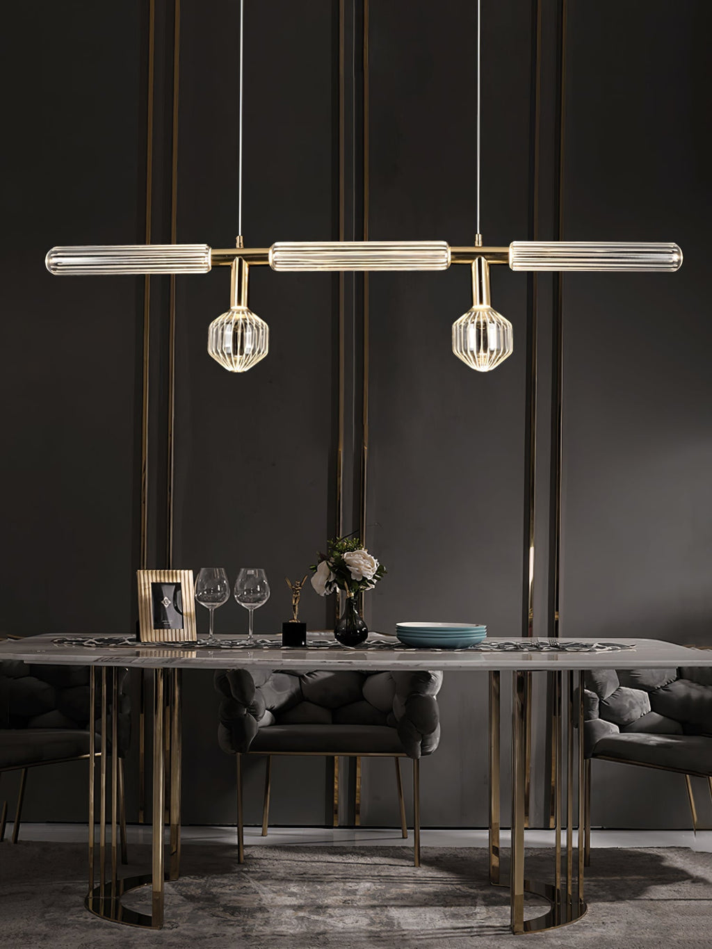 Multi-tube Glass Pendant Light