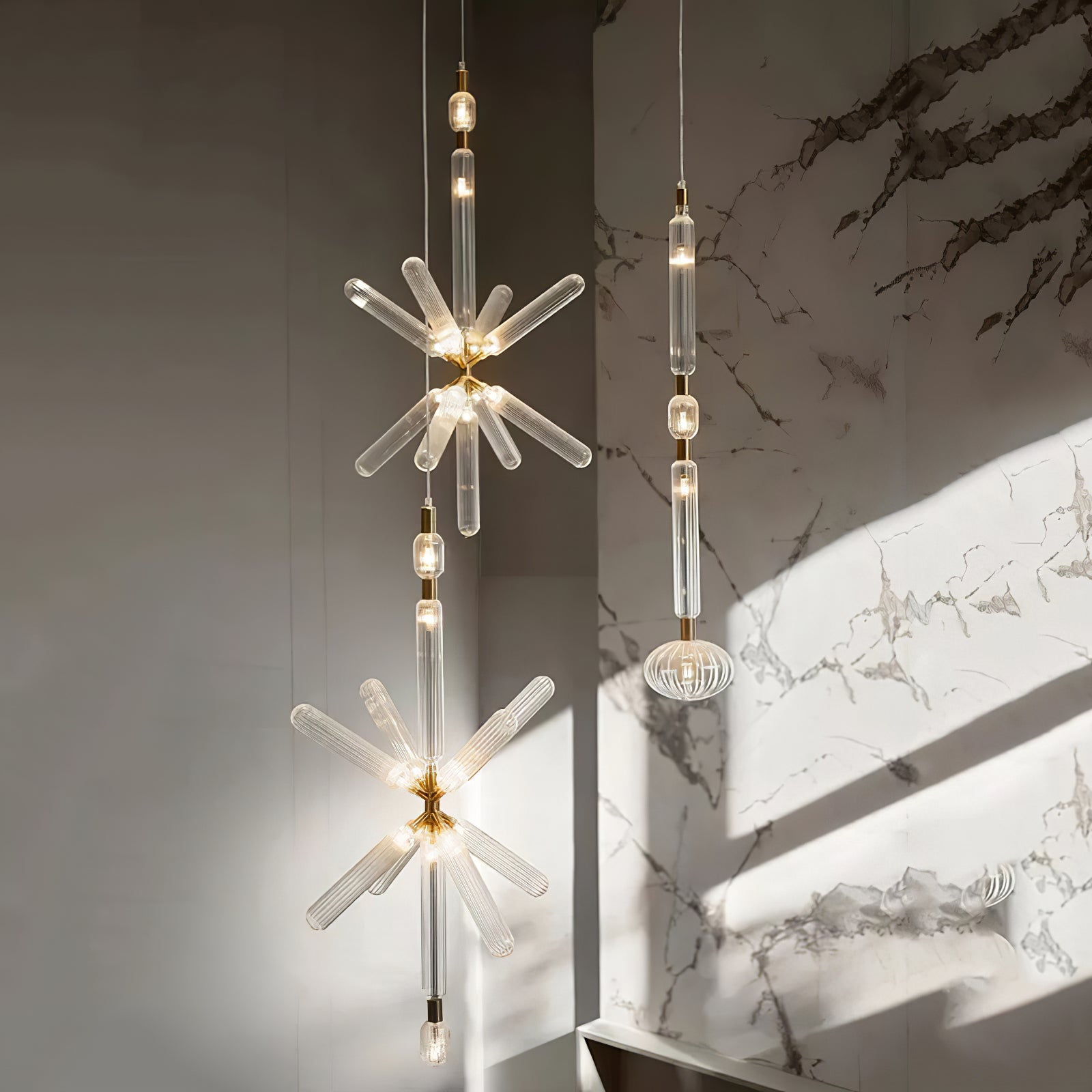 Multi-tube Glass Pendant Light