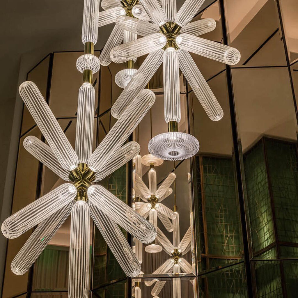 Multi-tube Glass Pendant Light