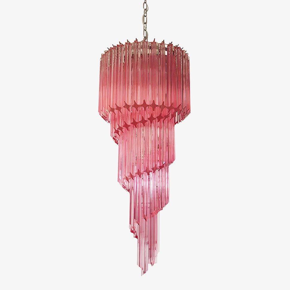Murano Spiral Prism Glass Chandelier - ZozHome