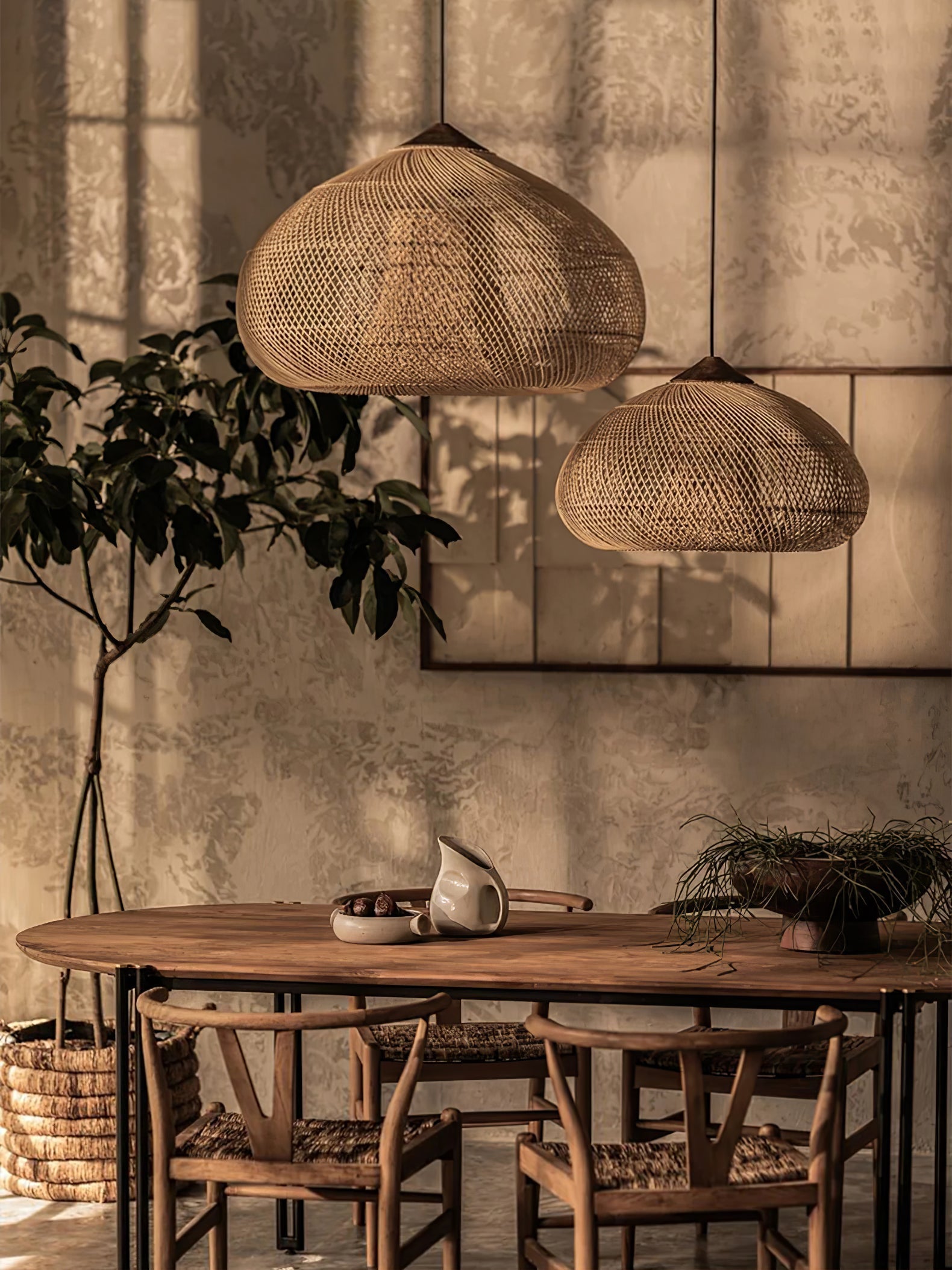 Natura Braided Rattan Pendant Lamp