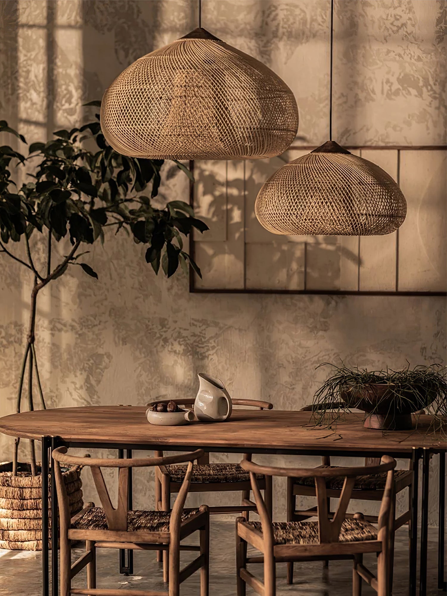 Natura Braided Rattan Pendant Lamp
