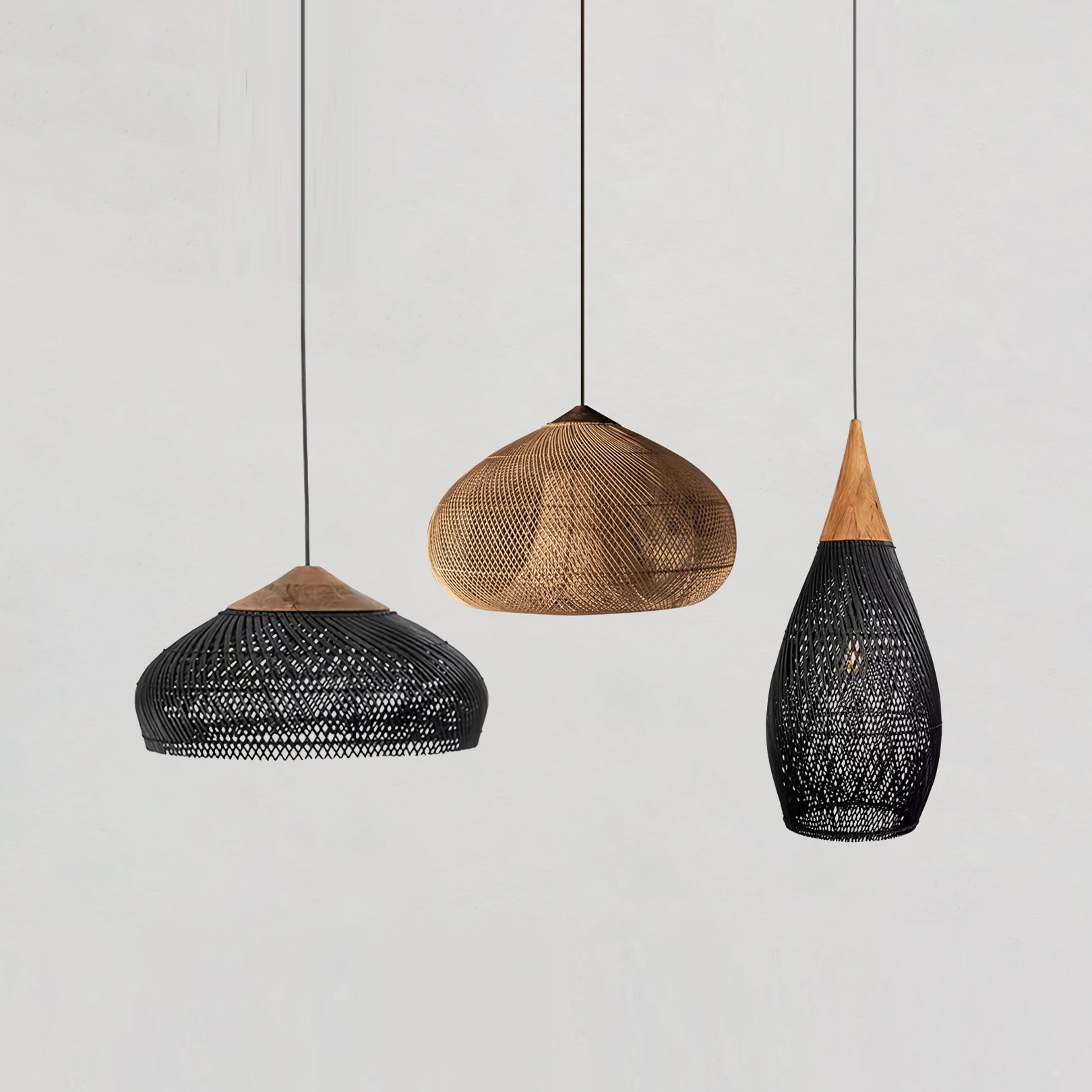 Natura Braided Rattan Pendant Lamp - ZozHome