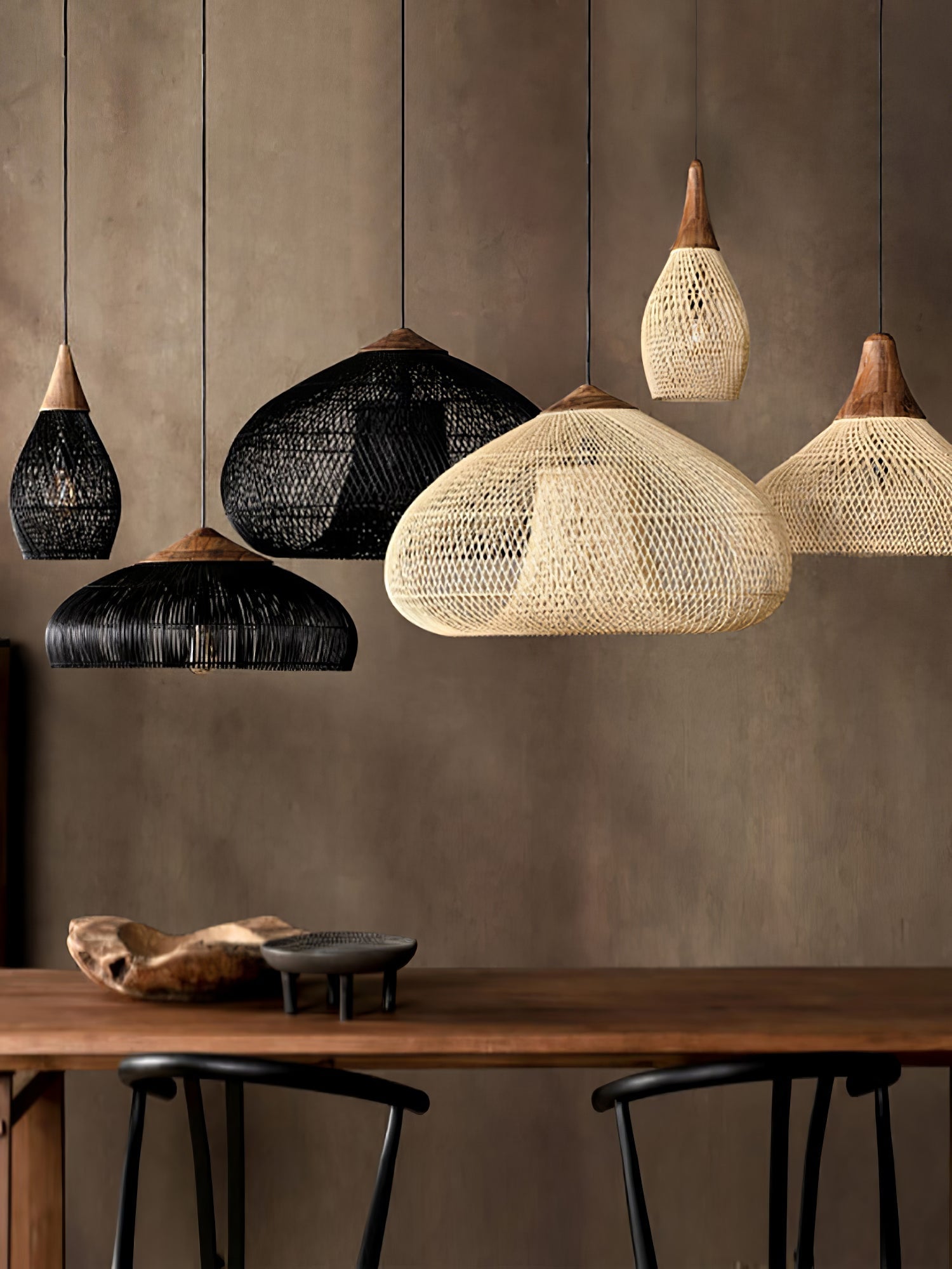 Natura Braided Rattan Pendant Lamp