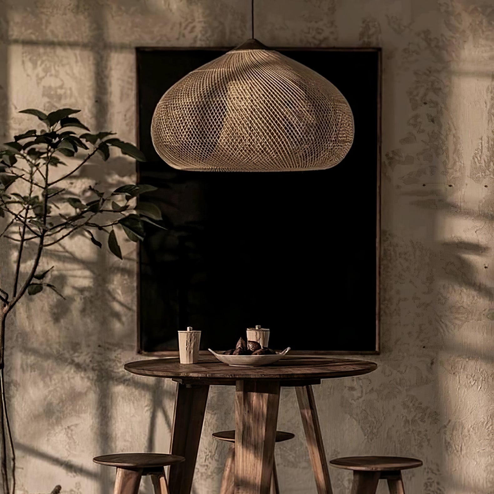 Natura Braided Rattan Pendant Lamp
