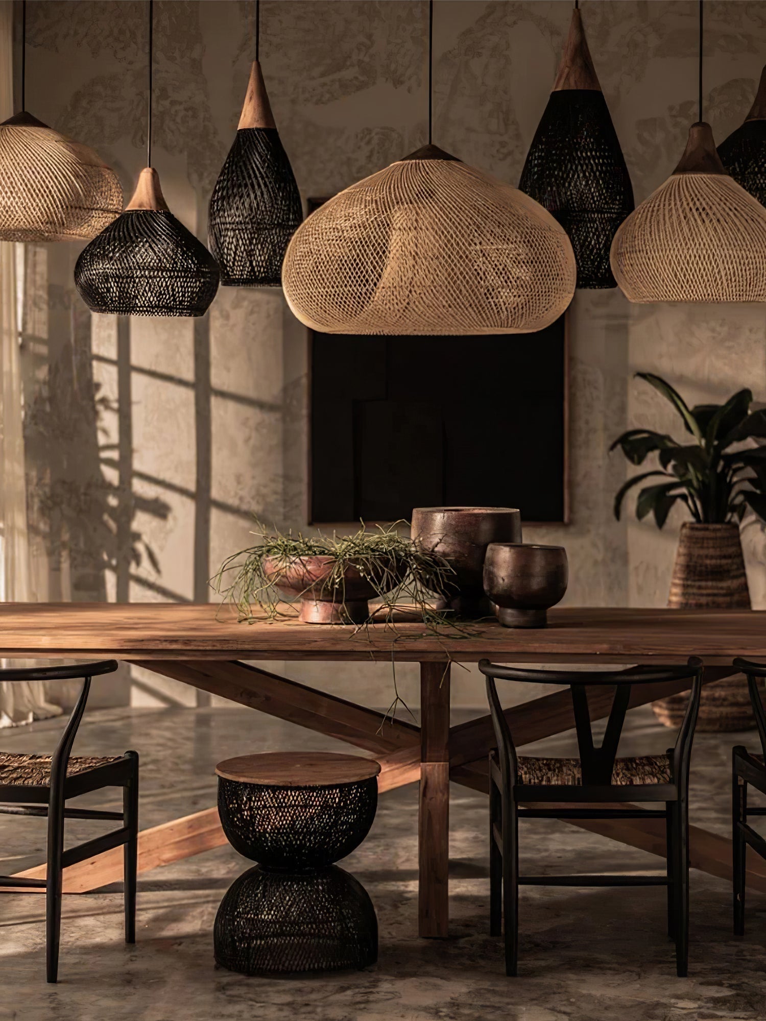Natura Braided Rattan Pendant Lamp