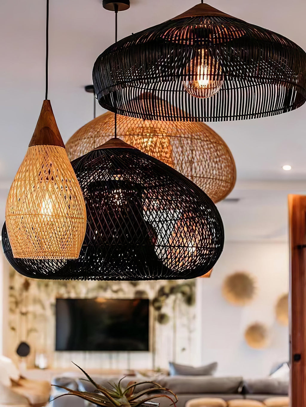 Natura Braided Rattan Pendant Lamp