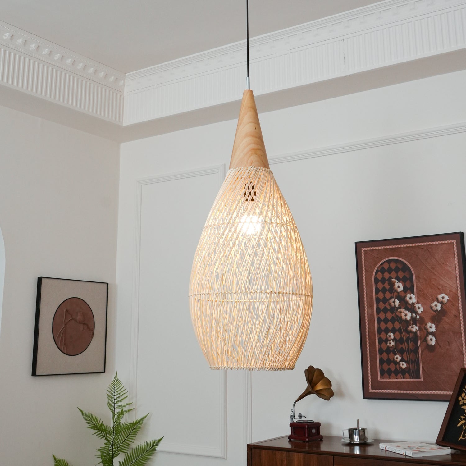 Natura Braided Rattan Pendant Lamp