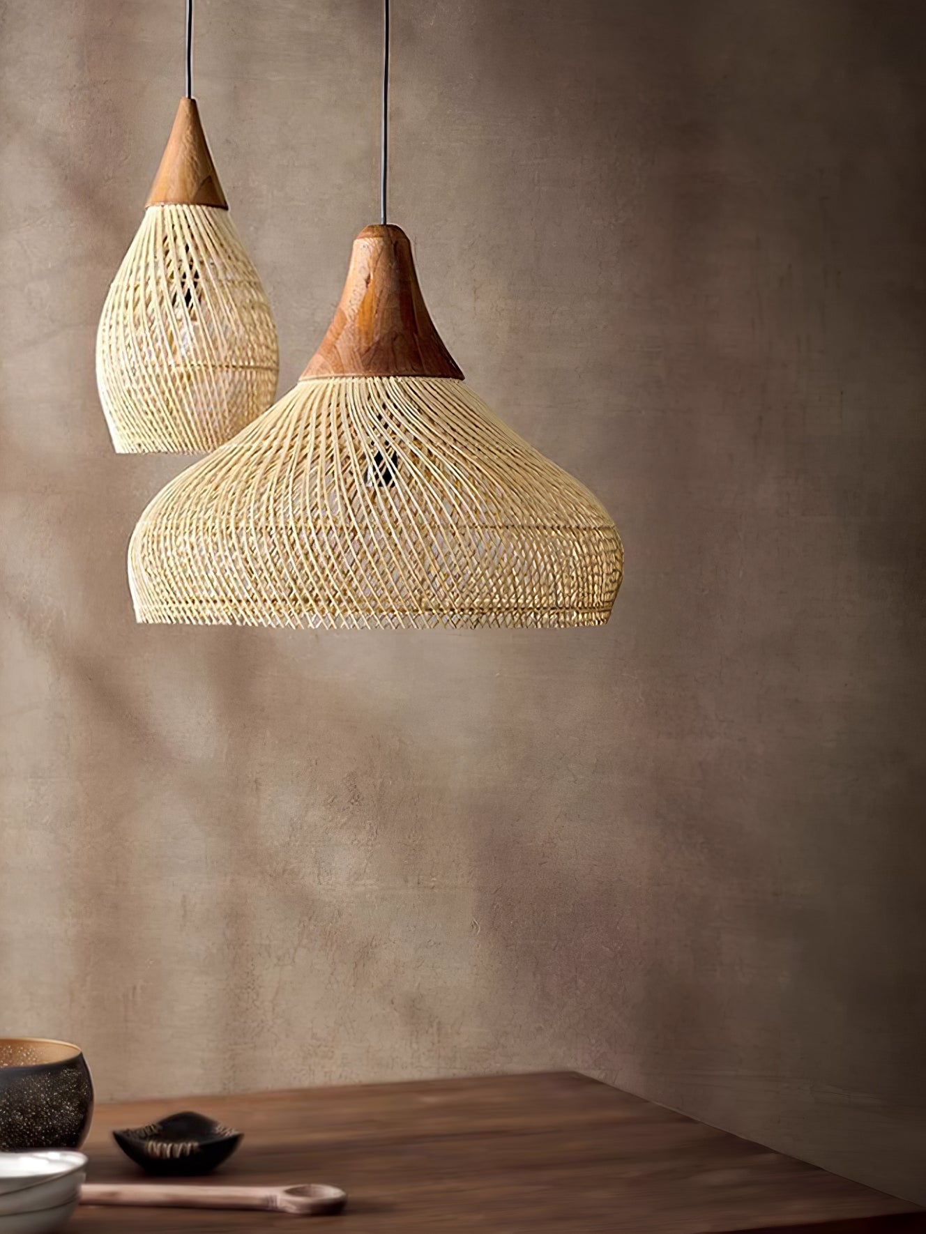 Natura Braided Rattan Pendant Lamp