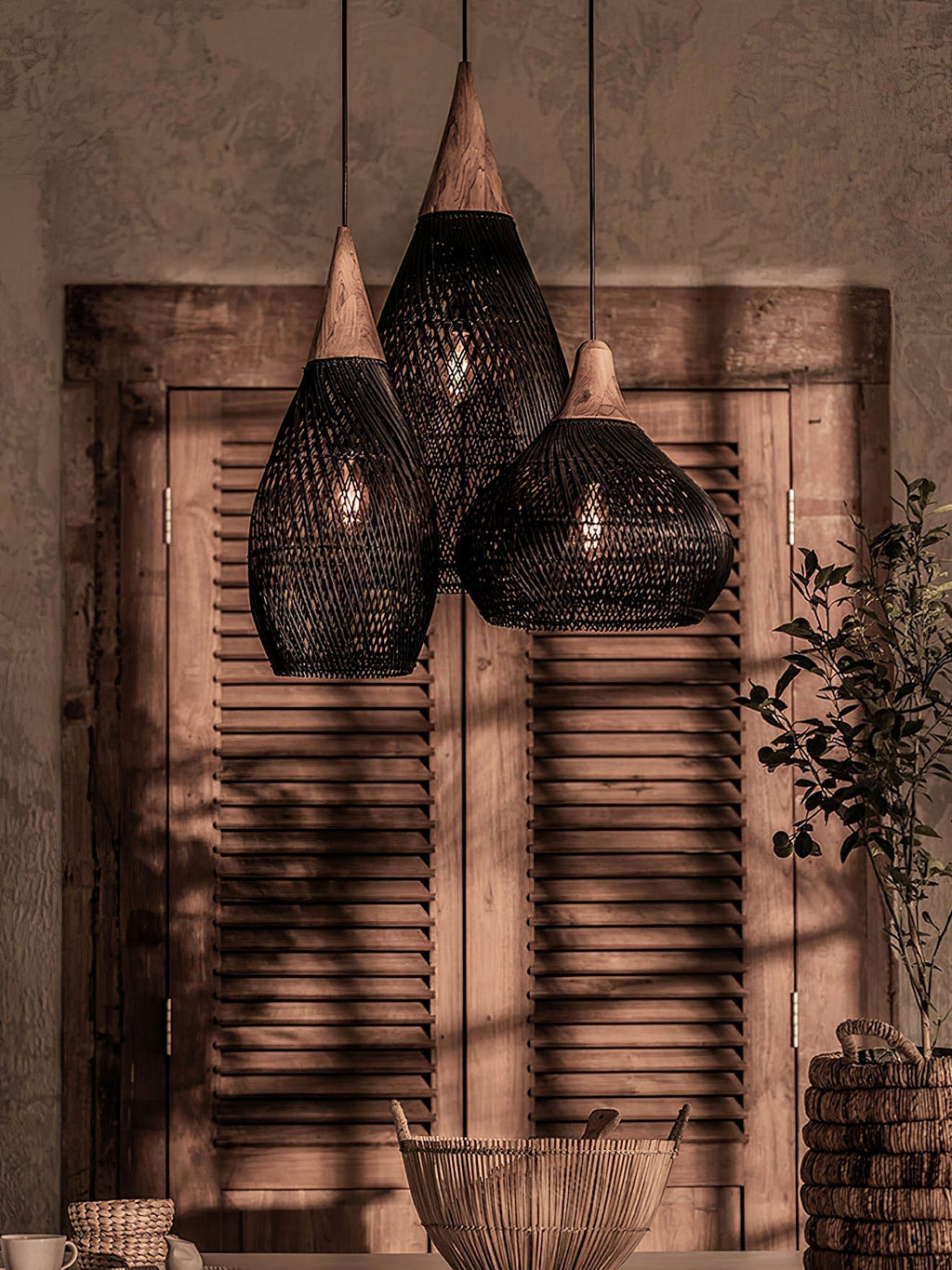 Natura Braided Rattan Pendant Lamp