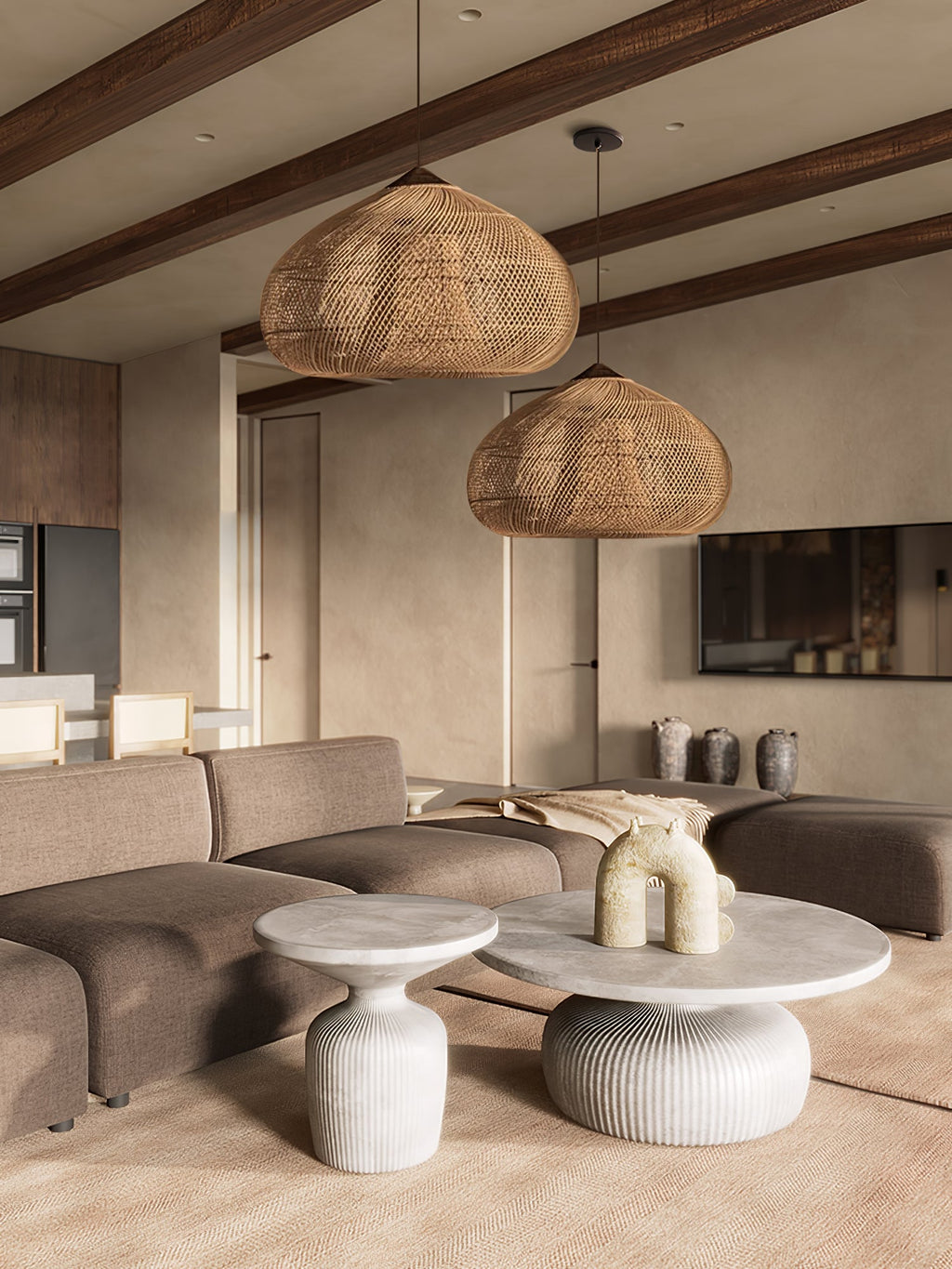 Natura Braided Rattan Pendant Lamp