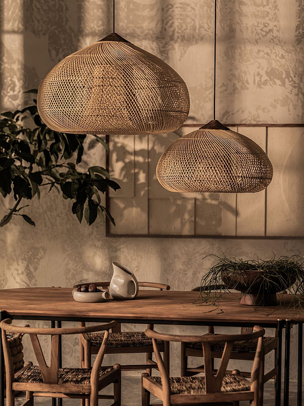 Natura Braided Rattan Pendant Lamp