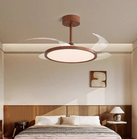Natural Wood Style Ultra-Thin Fan Light