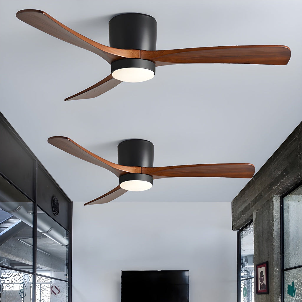Nordic Wooden Ceiling Fan Light