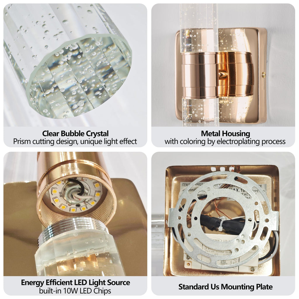 Nova Gold Crystal Wall Light