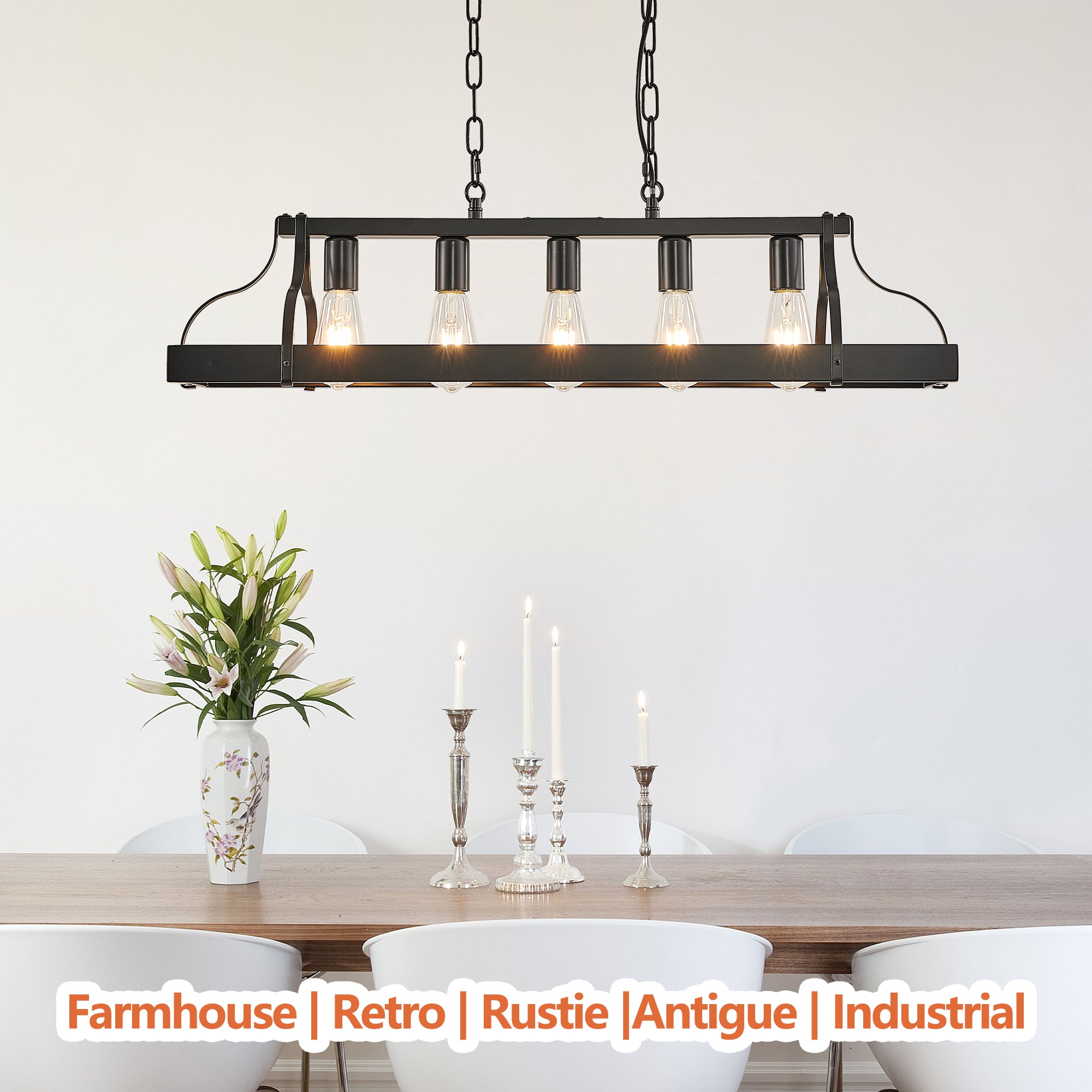 Obsidian Halo Black Industrial Pendant Light