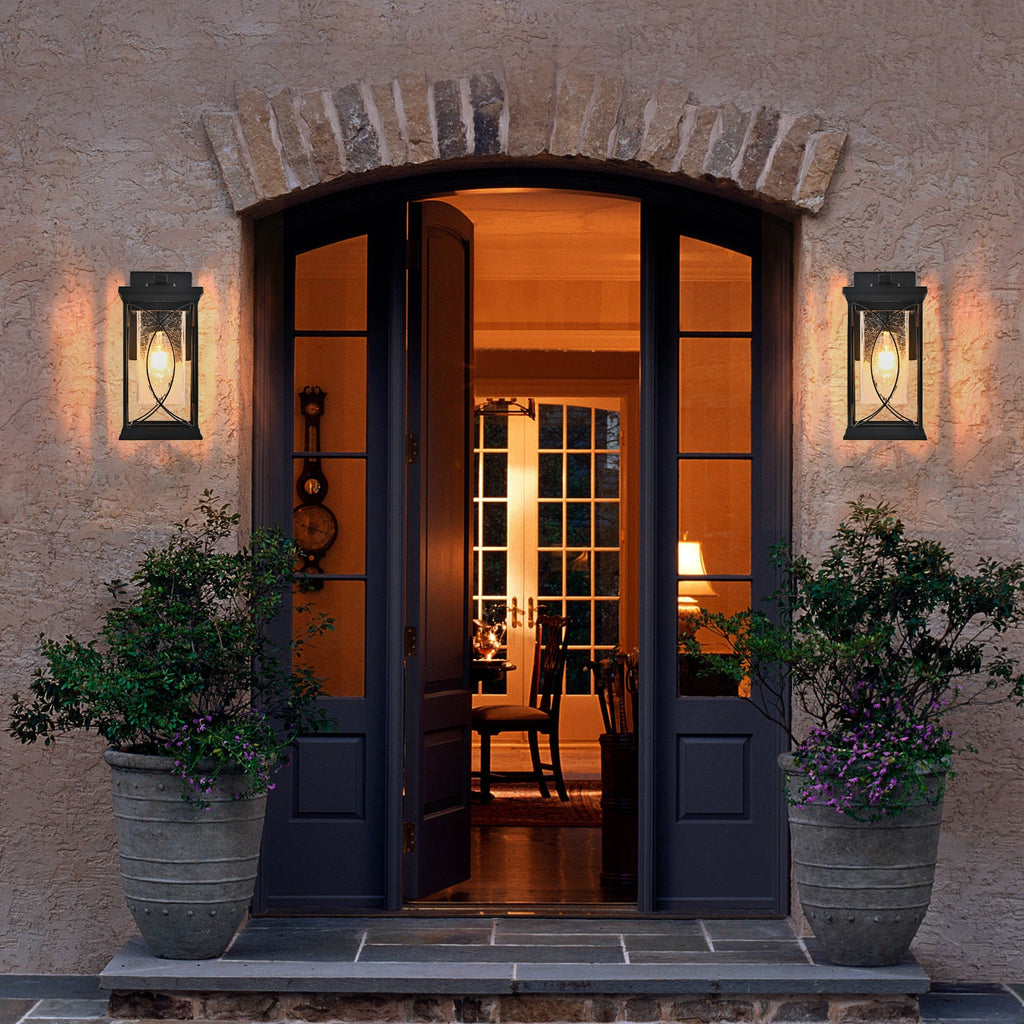 Obsidian Lantern Outdoor Wall Lamp