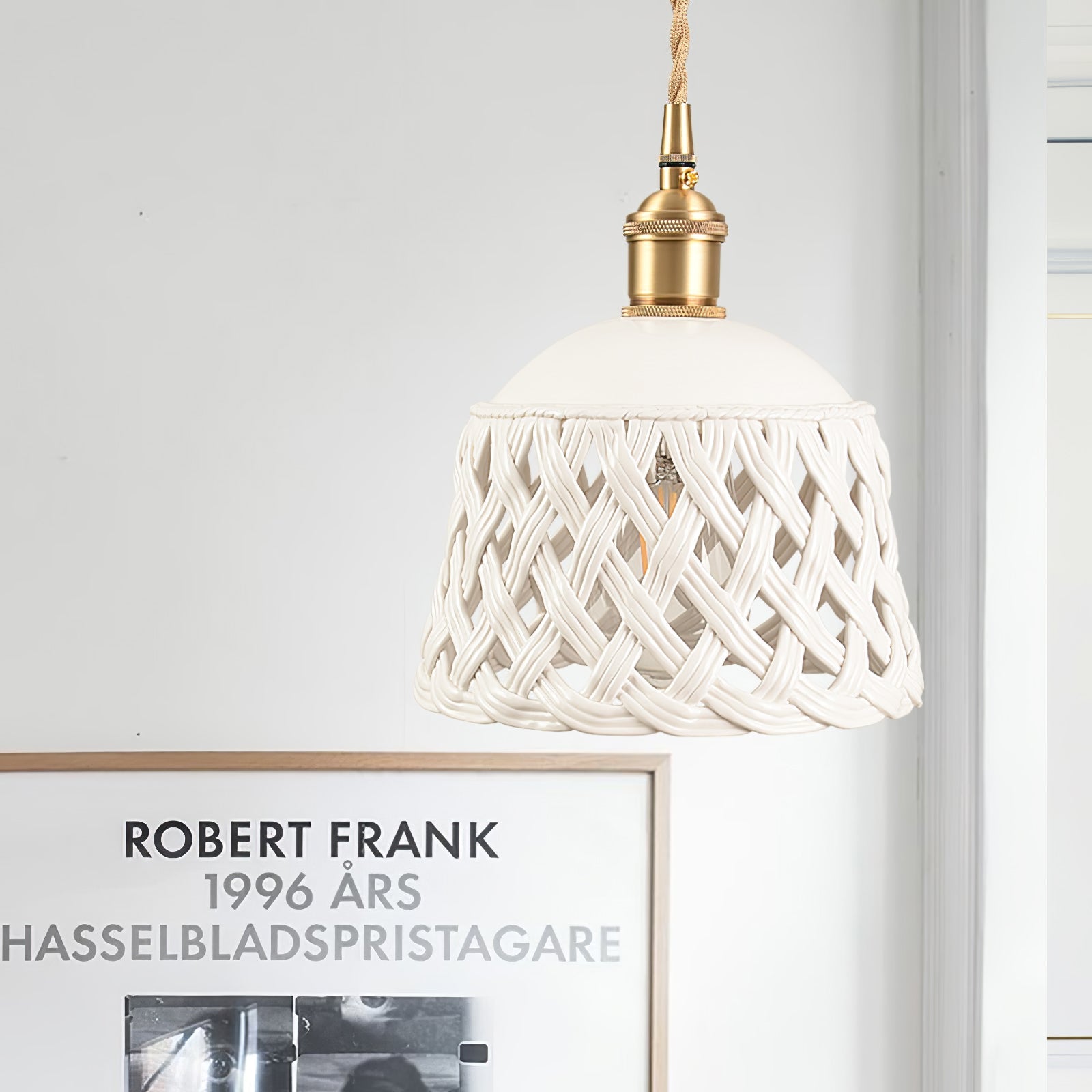 Openwork Ceramic Pendant Lamp - ZozHome