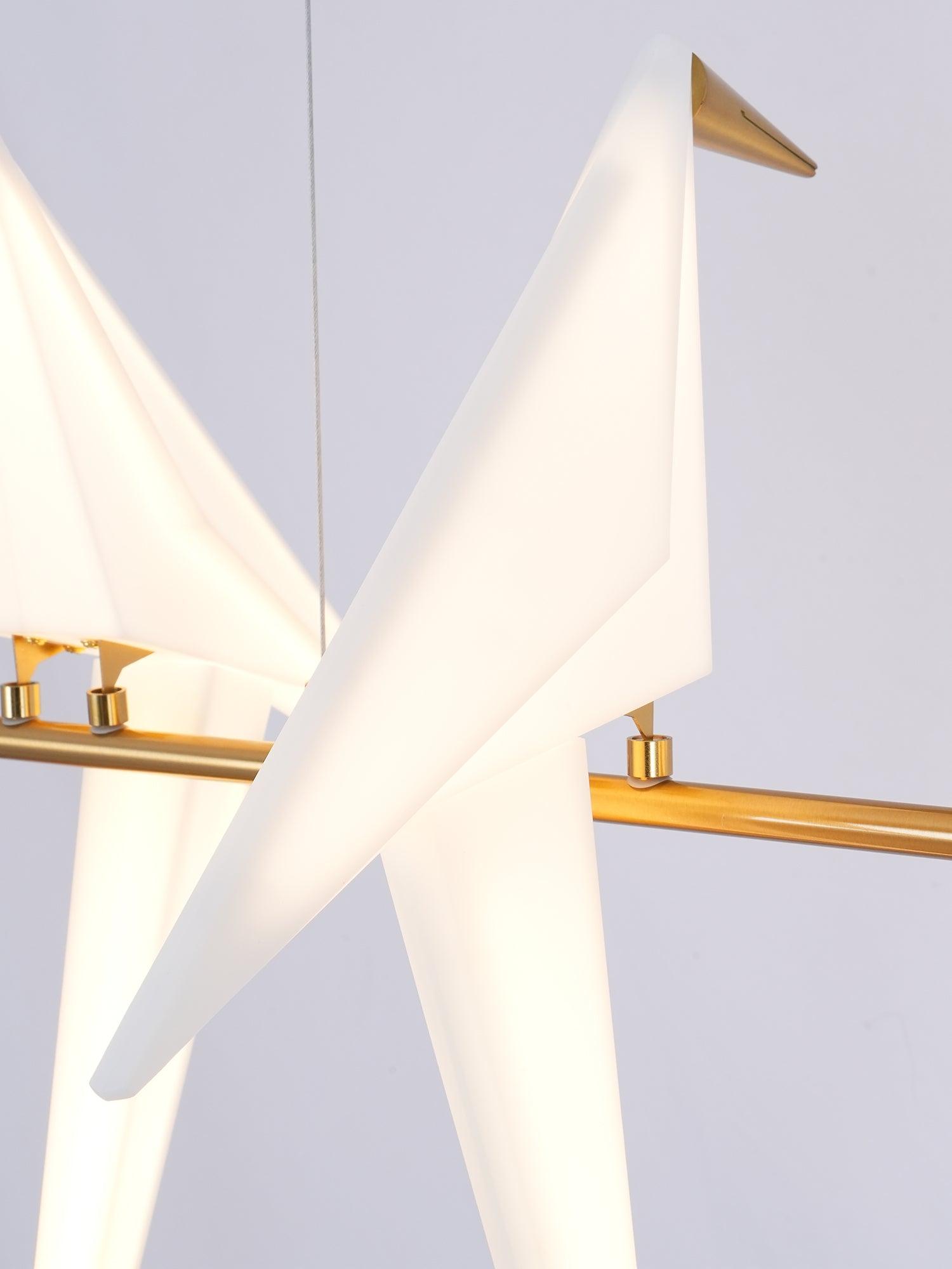 Paper Crane Bird LED Chandelier