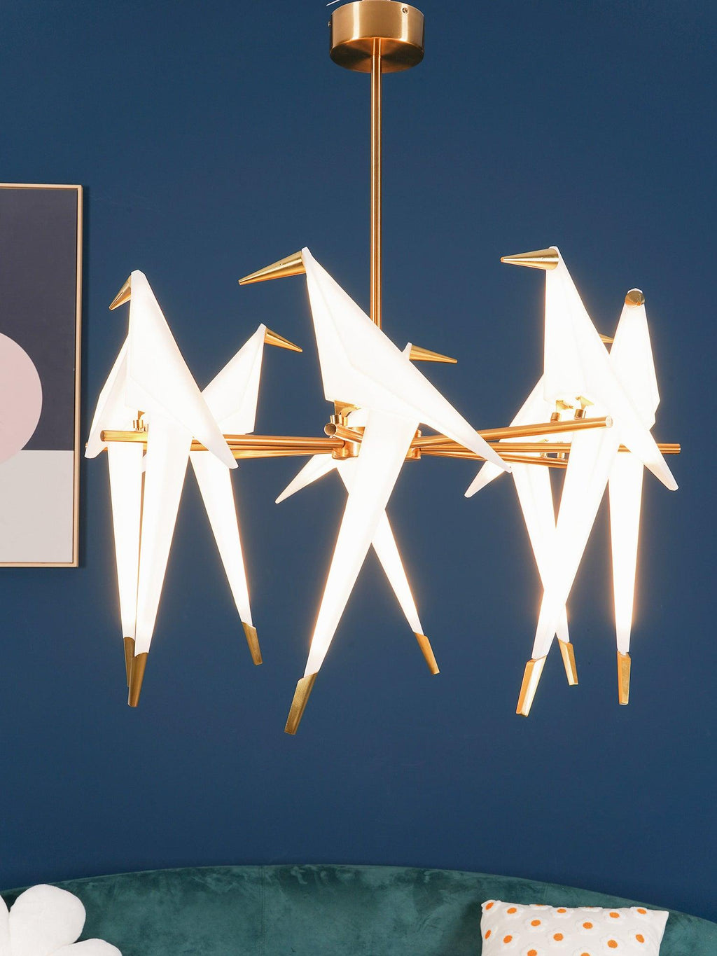 Paper Crane Bird LED Chandelier