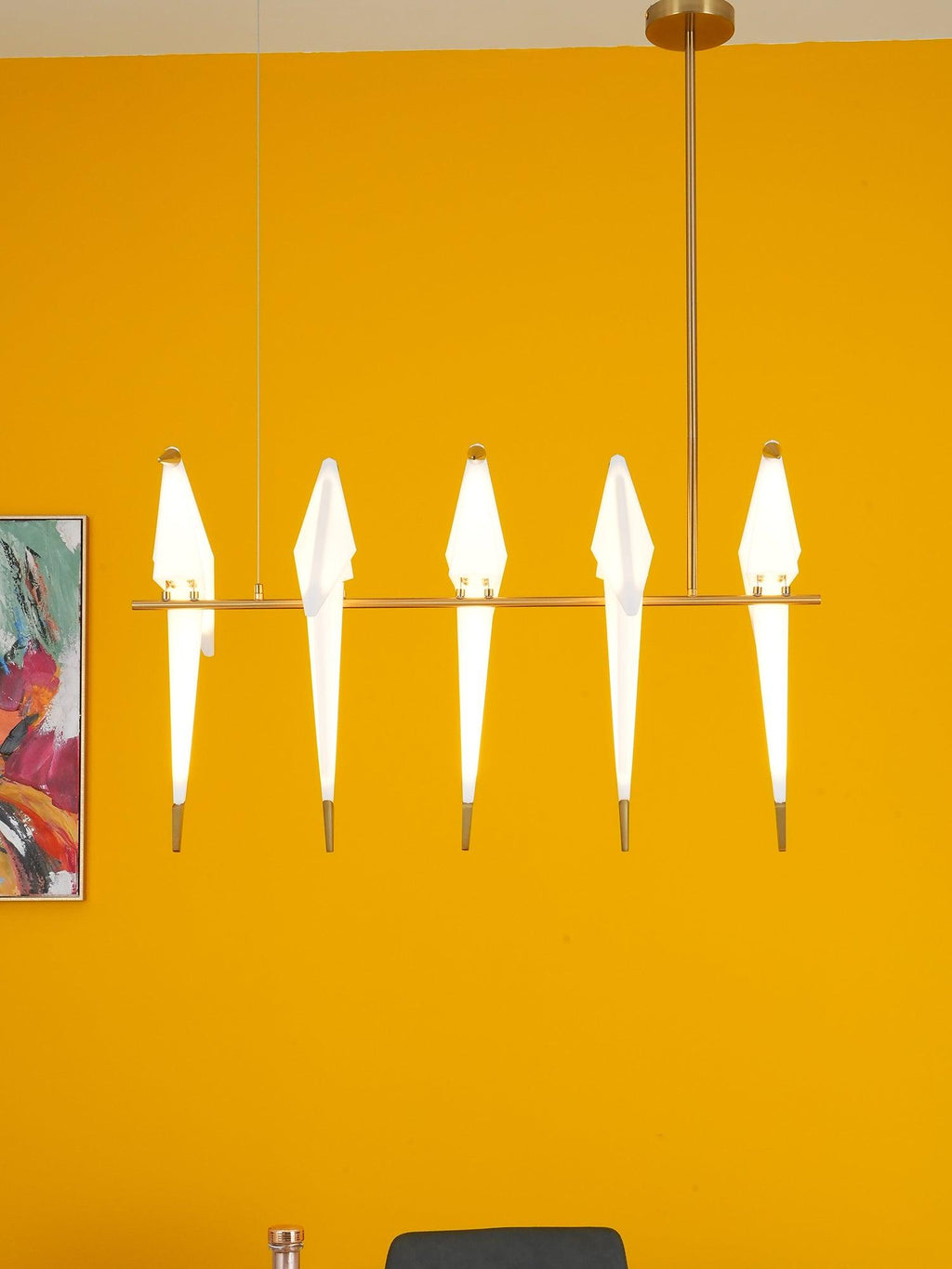 Paper Crane Bird LED Chandelier