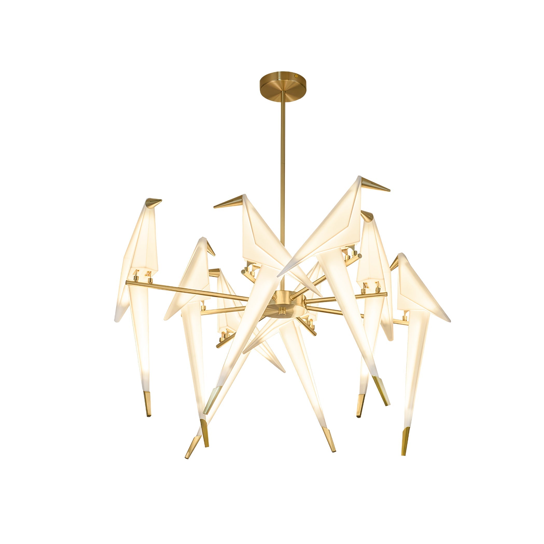 Paper Crane Bird LED Chandelier