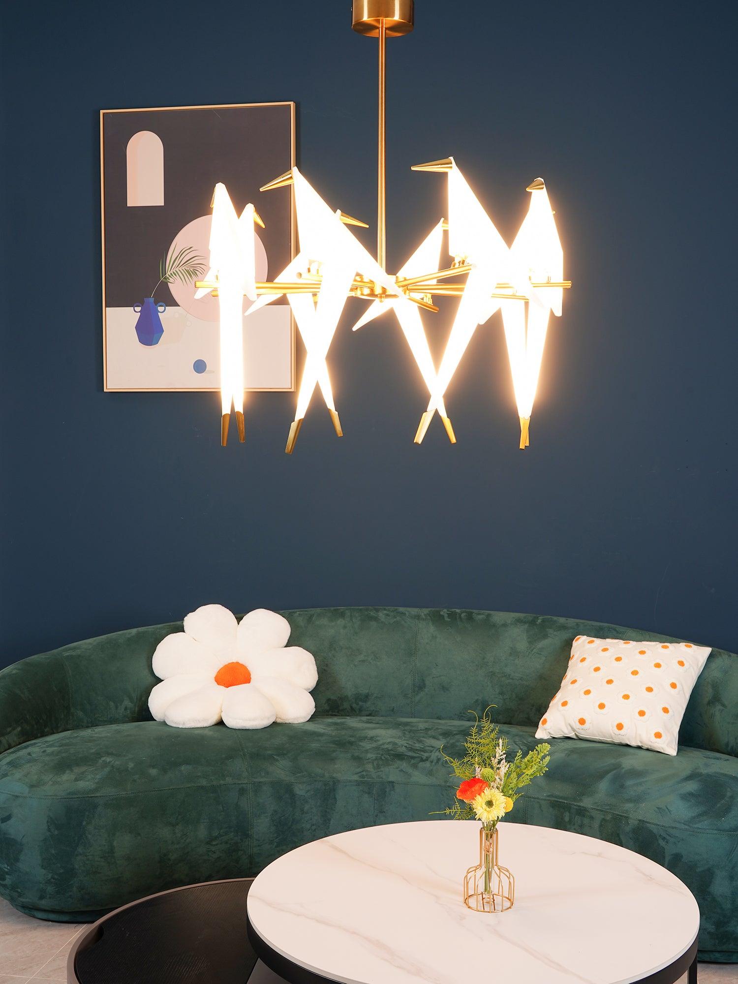 Paper Crane Bird LED Chandelier