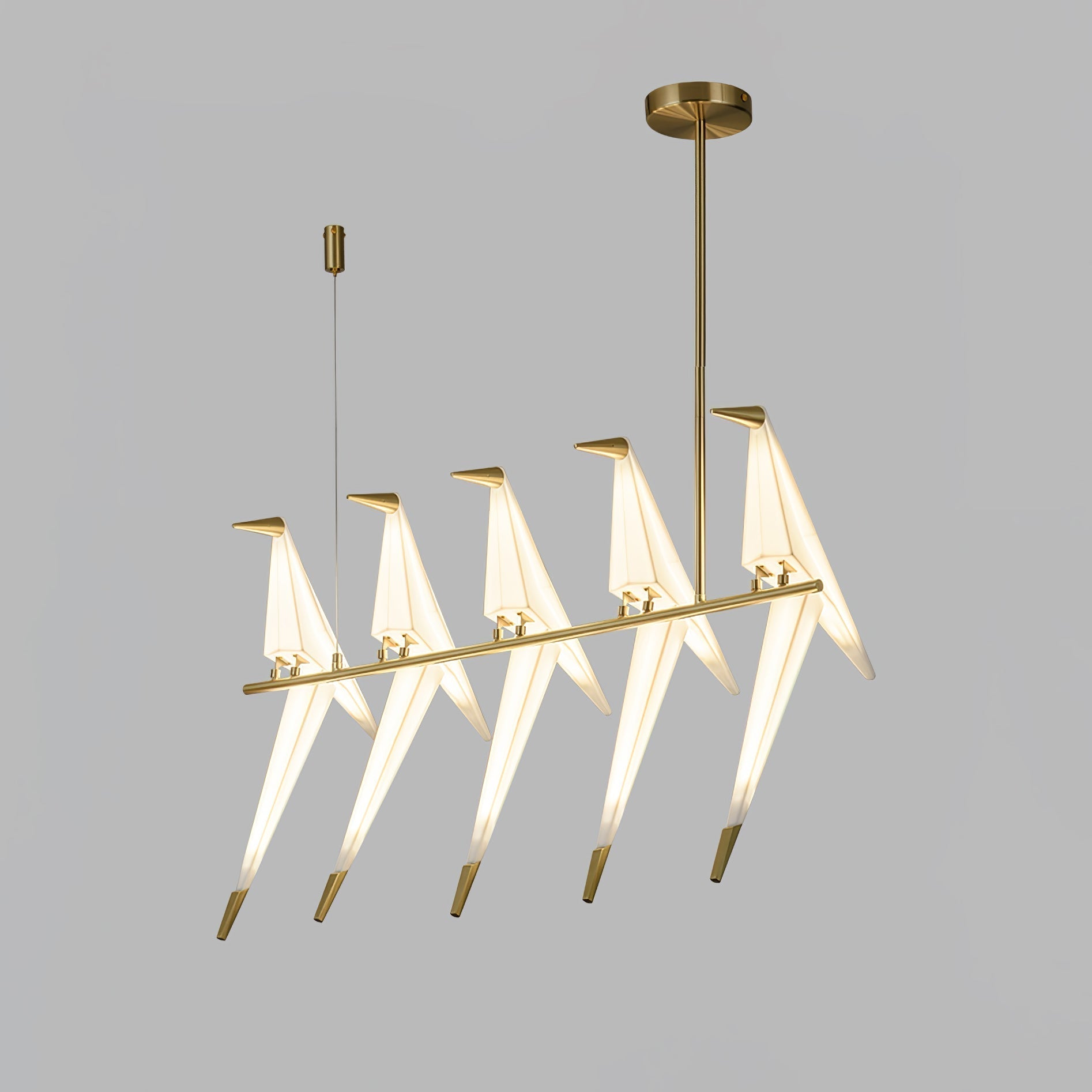 Paper Crane Bird LED Chandelier