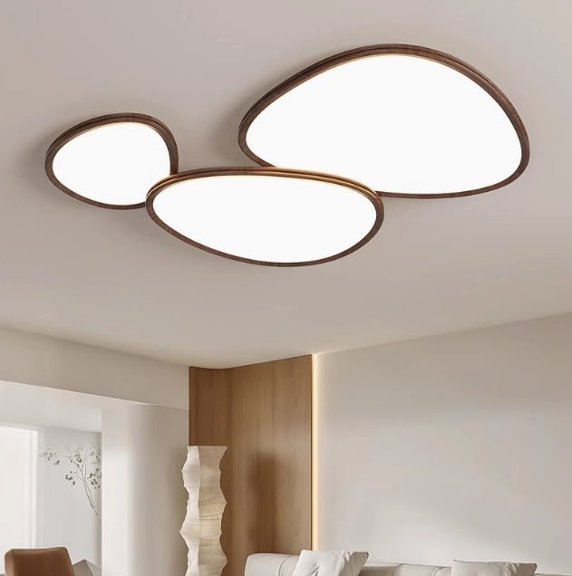 Pebble Walnut Ceiling Light