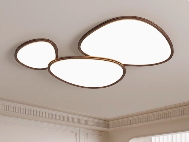 Pebble Walnut Ceiling Light