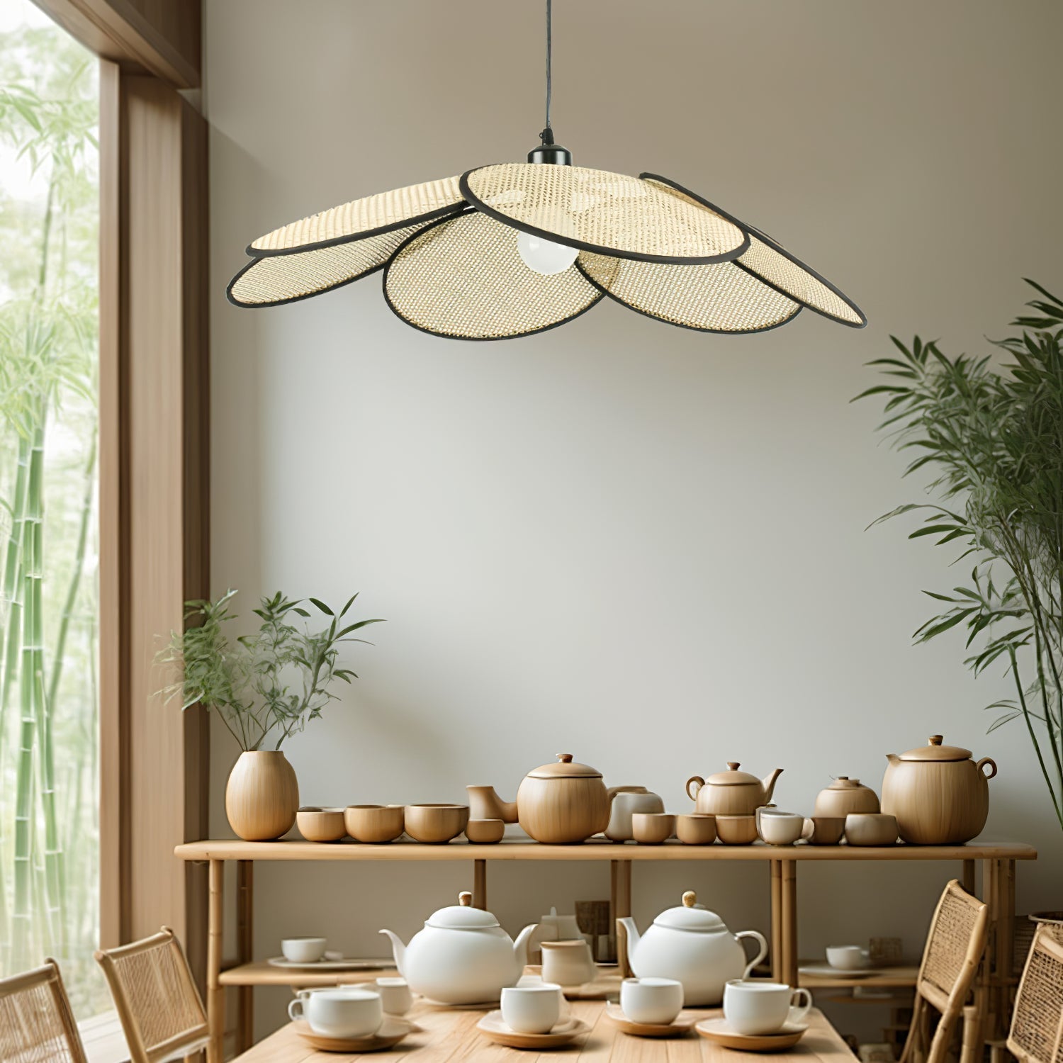 Petals Rattan Pendant Lamp - ZozHome
