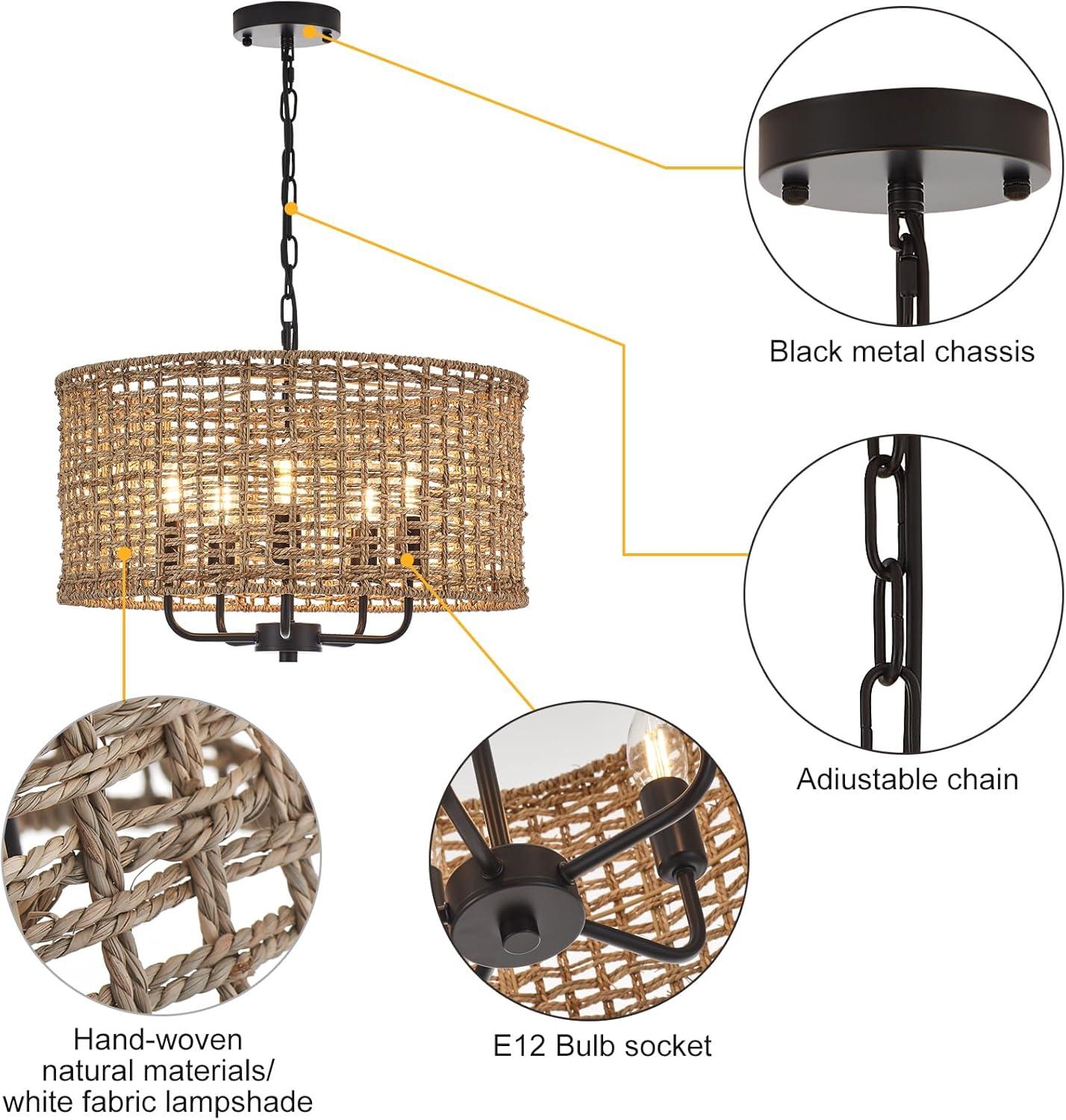 Phantoms Rattan Woven Pendant Light