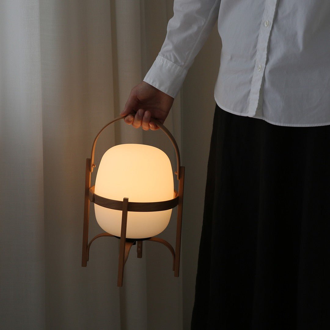 Portable Lantern Glass Table Lamp Type A
