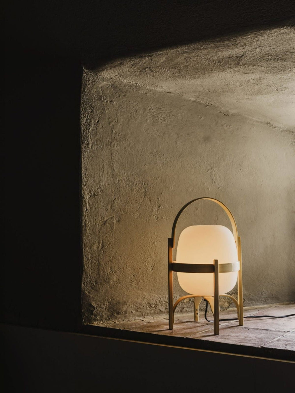 Portable Lantern Glass Table Lamp Type A