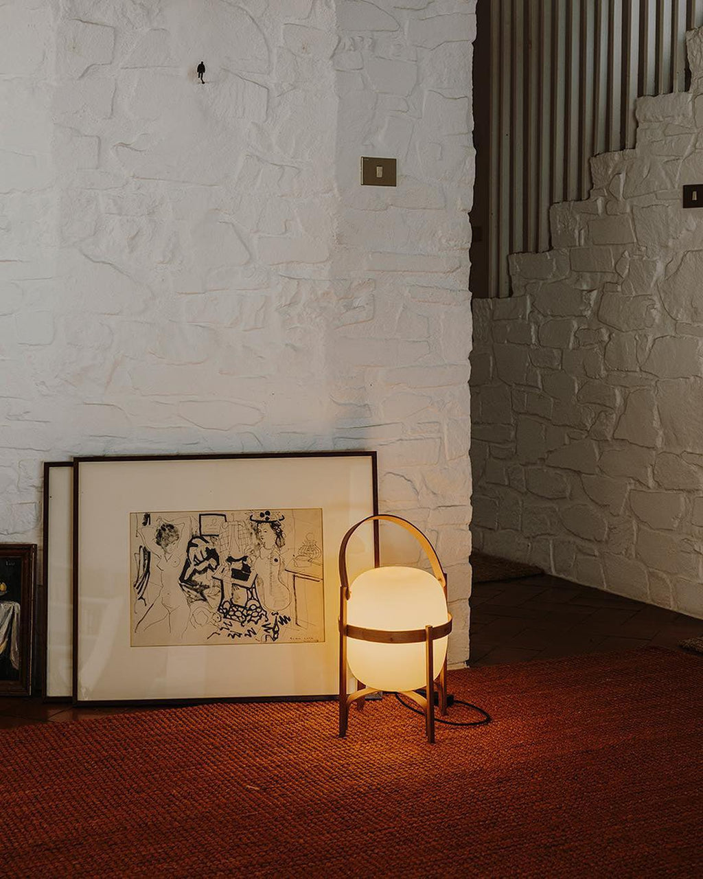 Portable Lantern Glass Table Lamp Type A