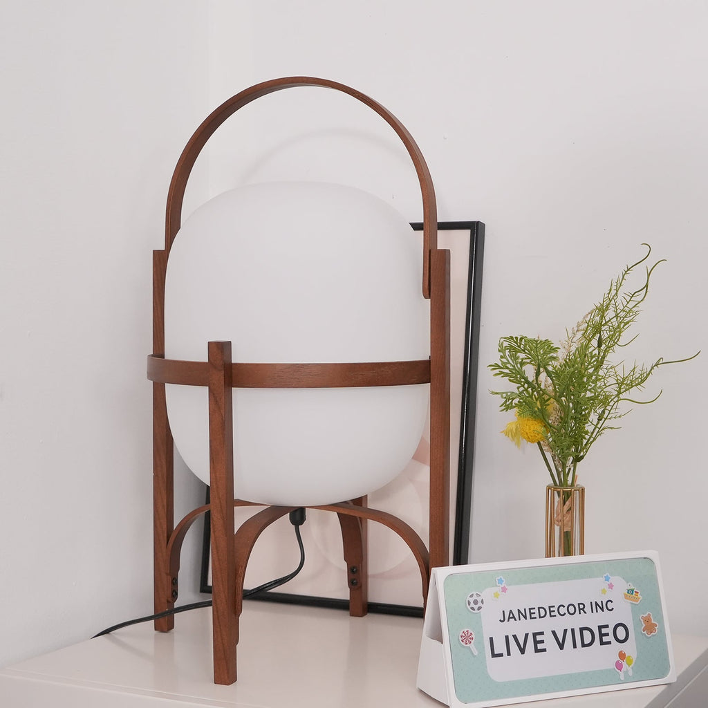 Portable Lantern Glass Table Lamp Type A